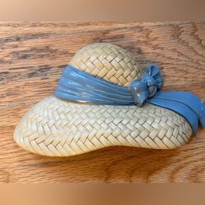 Homco Woven Straw Hat Wall Hanging